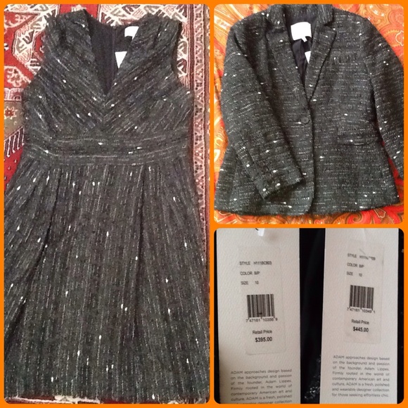 Adam Lippes Bouclé Dress Set SZ 10 - Picture 2 of 4